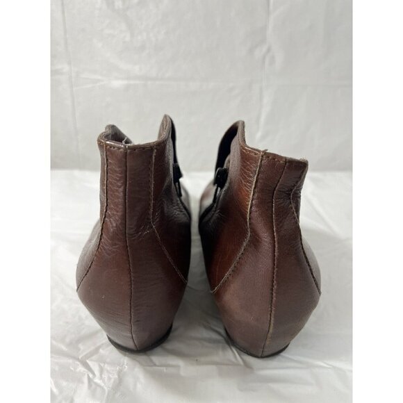 Wonders brown fold down bootie side zip Spain Genuine Leather size 10 - Picture 2 of 14